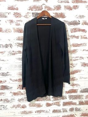 GAP Cardigan Open Front Knit Long Sleeve Long Black Women’s Sz L